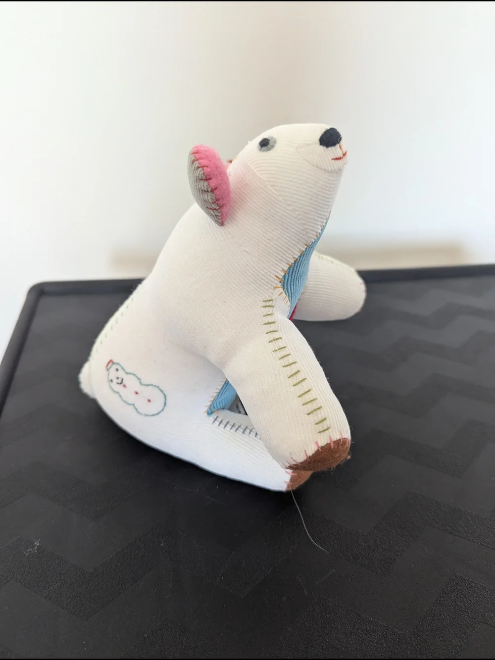 Plush Patchwork Polar Bear Stuffed Animal